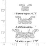 Sterling Silver/Gold-plated Satin Diamond-cut Hearts Name Plate view 5