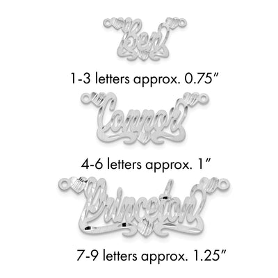 Sterling silver name pendants & charm