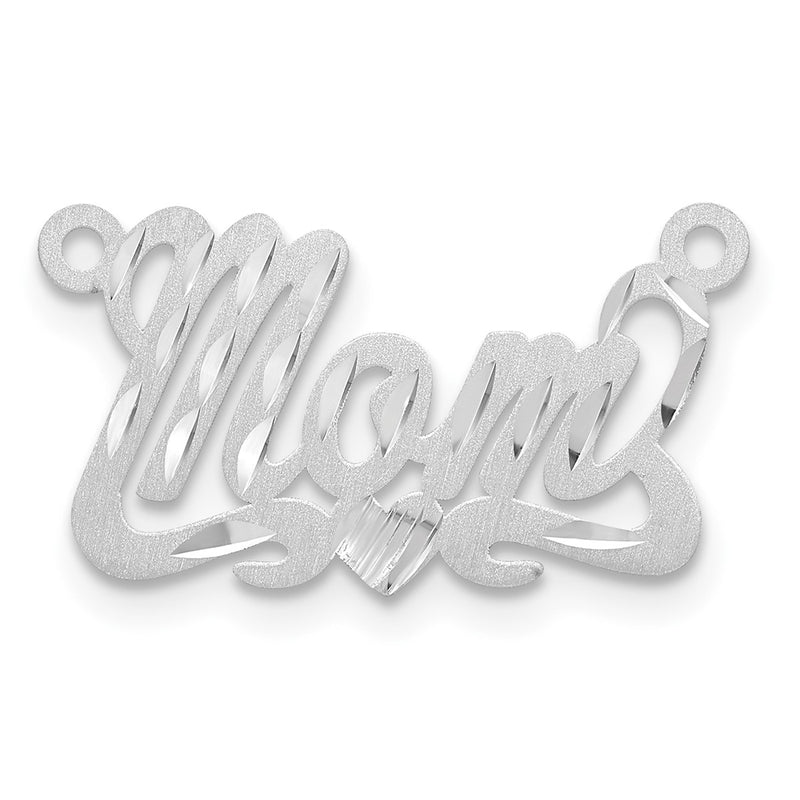 10K white gold name pendants & charm, alternate view