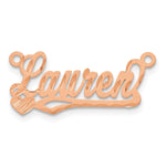 Sterling Silver/Rhod-plated Satin Diamond-cut Heart Name Plate view 7