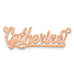 Sterling Silver/Rhod-plated Satin Diamond-cut Heart Name Plate view 14
