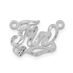 Sterling Silver/Rhod-plated Satin Diamond-cut Heart Name Plate view 9