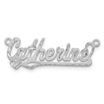 Sterling Silver/Rhod-plated Satin Diamond-cut Heart Name Plate view 10