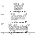 Sterling Silver/Rhod-plated Satin Diamond-cut Heart Name Plate view 17