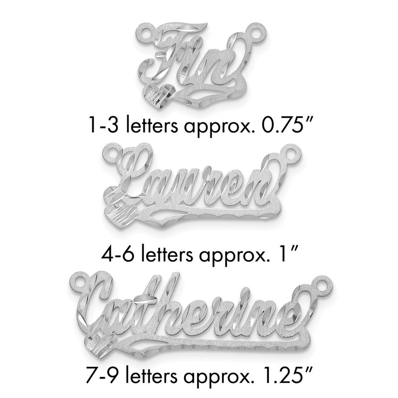 Sterling silver name pendants & charm