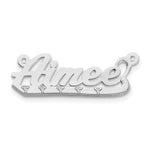 10k Two-tone 3D Diamond Name Plate view 3