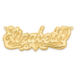 Sterling Silver/Gold-plated 3D Diamond-cut Heart Name Plate view 19