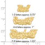 Sterling Silver/Gold-plated 3D Diamond-cut Heart Name Plate view 20
