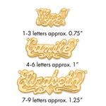 Sterling Silver/Gold-plated 3D Diamond-cut Heart Name Plate view 16
