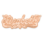 Sterling Silver/Gold-plated 3D Diamond-cut Heart Name Plate view 14