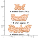 Sterling Silver/Gold-plated 3D Diamond-cut Heart Name Plate view 15