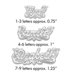 Sterling Silver/Gold-plated 3D Diamond-cut Heart Name Plate view 1