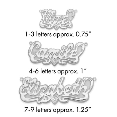 Sterling silver name pendants & charm