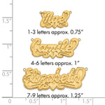 SS/Gold-plated 3D Satin Diamond-cut Heart Name Plate view 20