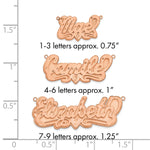 SS/Gold-plated 3D Satin Diamond-cut Heart Name Plate view 15