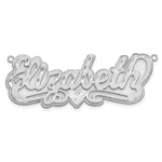 SS/Gold-plated 3D Satin Diamond-cut Heart Name Plate view 4