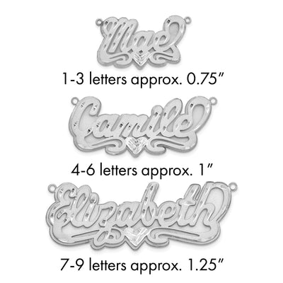 Sterling silver name pendants & charm