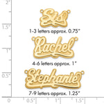 10k Yellow Gold 3D Polished Name Plate view 15