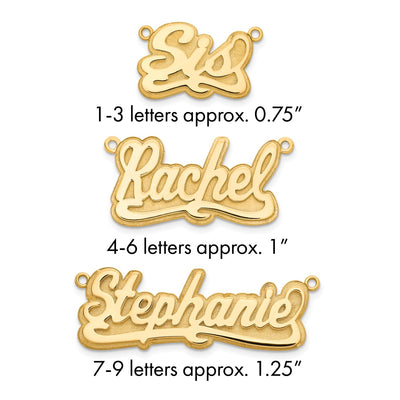 10K Yellow Gold 3D Polished Name Plate