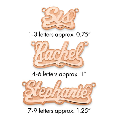 10K Yellow Gold 3D Polished Name Plate