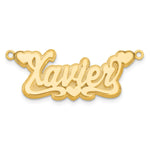 Sterling Silver/Gold-plated 3D Polished Hearts Name Plate view 18