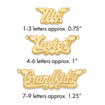 Sterling Silver/Gold-plated 3D Polished Hearts Name Plate view 16