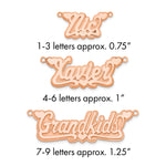 Sterling Silver/Gold-plated 3D Polished Hearts Name Plate view 11
