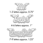Sterling Silver/Gold-plated 3D Polished Hearts Name Plate view 1
