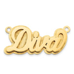 10k White Gold Polished 3D Name Plate view 18