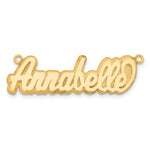 10k White Gold Polished 3D Name Plate view 19