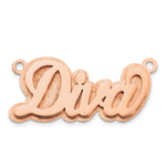 10k White Gold Polished 3D Name Plate view 13