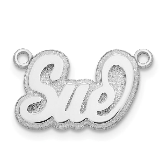 10K white gold name pendants & charm, alternate view