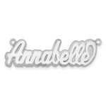 10k White Gold Polished 3D Name Plate view 4