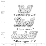 10k White Gold Polished 3D Name Plate view 5