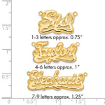 10k Yellow Gold 3D Diamond-cut Name Plate view 15