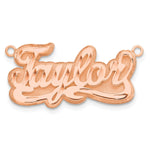 10k Yellow Gold 3D Diamond-cut Name Plate view 18
