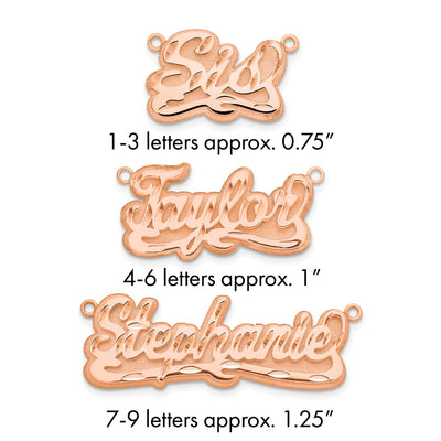 10K Yellow Gold 3D Diamond-cut Name Plate