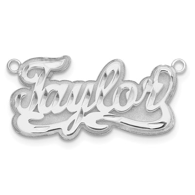 10K Yellow Gold 3D Diamond-cut Name Plate