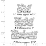 10k Yellow Gold 3D Diamond-cut Name Plate view 5