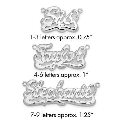 10K Yellow Gold 3D Diamond-cut Name Plate