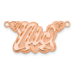 Sterling Silver/Gold-plated 3D Diamond-cut Hearts Name Plate view 12