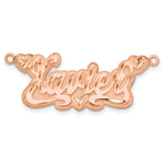 Sterling Silver/Gold-plated 3D Diamond-cut Hearts Name Plate view 13