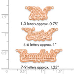 Sterling Silver/Gold-plated 3D Diamond-cut Hearts Name Plate view 15