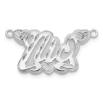 Sterling Silver/Gold-plated 3D Diamond-cut Hearts Name Plate view 7