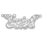 Sterling Silver/Gold-plated 3D Diamond-cut Hearts Name Plate view 8