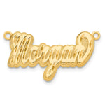 10Kk Yellow Gold 3D Diamond-cut Name Plate view