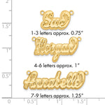 10Kk Yellow Gold 3D Diamond-cut Name Plate view