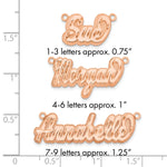 10Kk Yellow Gold 3D Diamond-cut Name Plate view