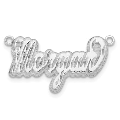10Kk Yellow Gold 3D Diamond-cut Name Plate