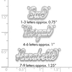 10Kk Yellow Gold 3D Diamond-cut Name Plate view